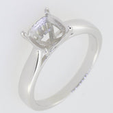 Sterling Silver Semi Mount Ring Setting Cushion CU 7x7mm Solitaire 19411R - Syzjewelry